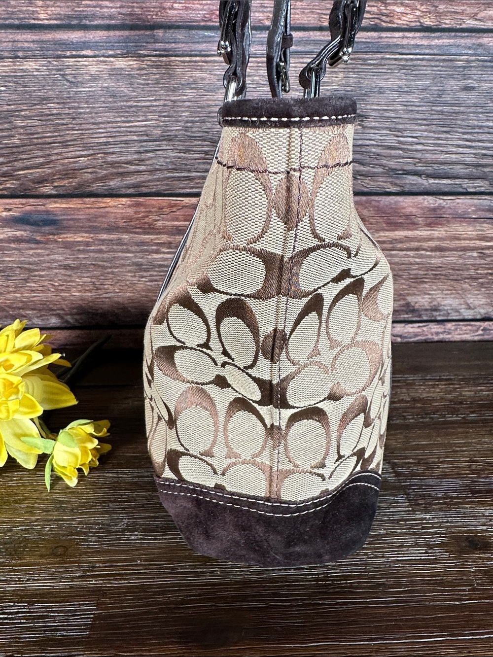 Coach Beaded Signature Gallery Tote Bag, - Picture 6 of 11